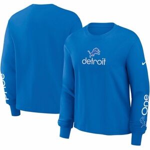 Nike Women’s Detroit Lions Blue Long Sleeve Tee